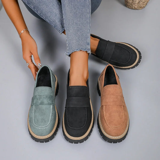 Large Size British Style Women's Flats Spring Autumn New Fashion