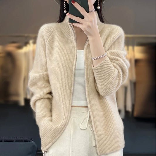 Women's Cashmere Knitted Coat  Sweater