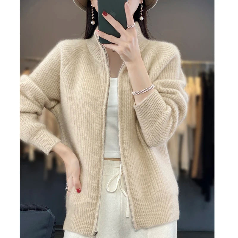 Women's Cashmere Knitted Coat  Sweater