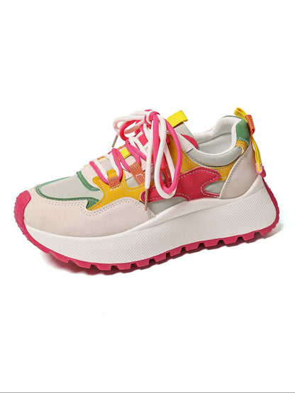 New women's shoes, thick soles, casual sneakers, versatile