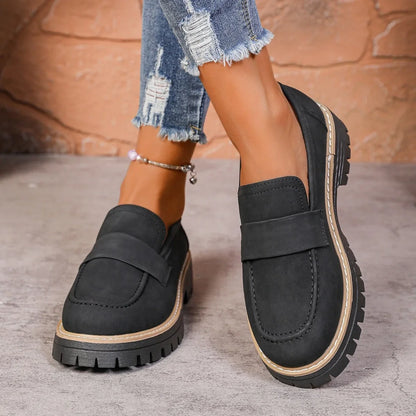 Large Size British Style Women's Flats Spring Autumn New Fashion