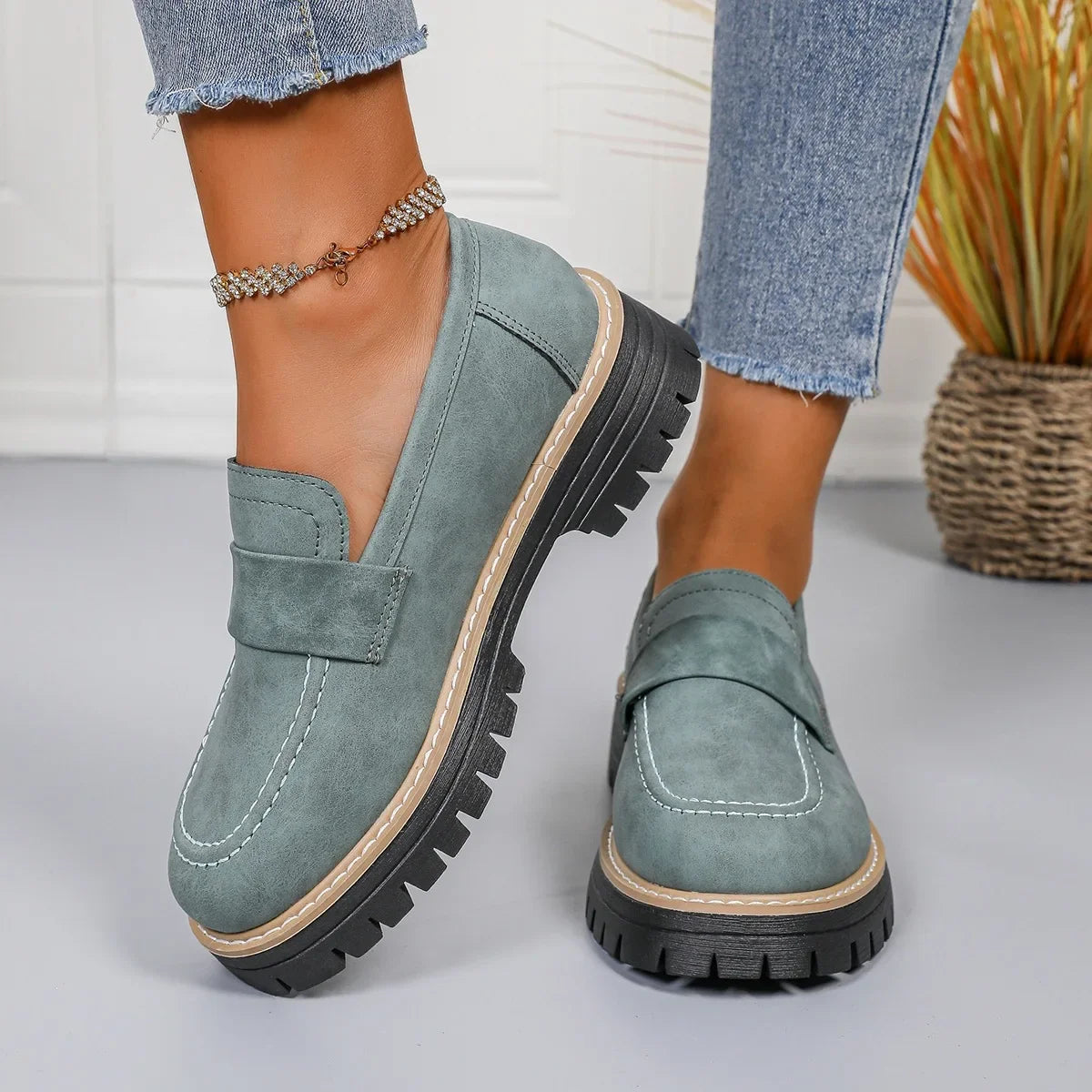 Large Size British Style Women's Flats Spring Autumn New Fashion