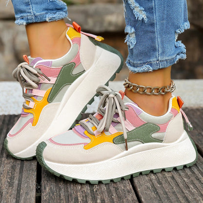 New women's shoes, thick soles, casual sneakers, versatile