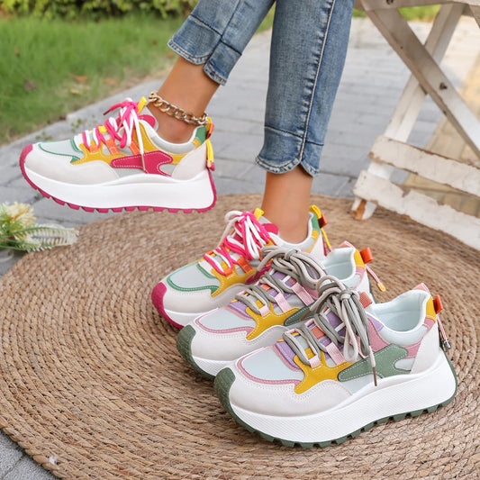 New women's shoes, thick soles, casual sneakers, versatile