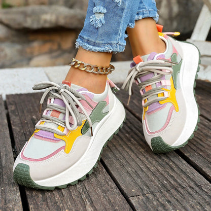New women's shoes, thick soles, casual sneakers, versatile