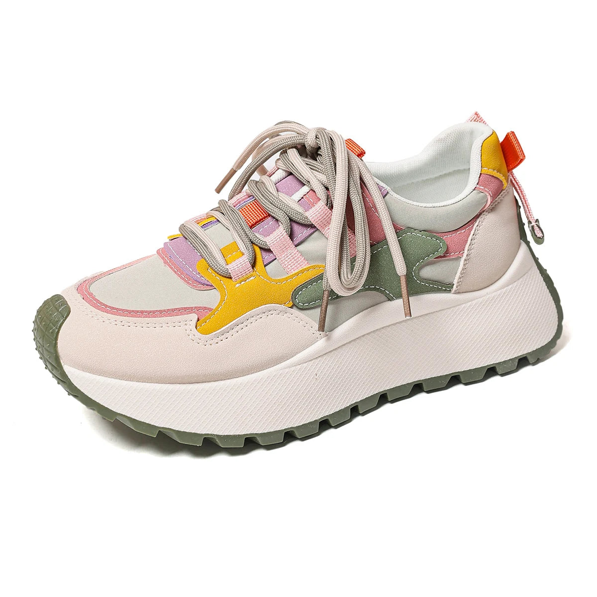 New women's shoes, thick soles, casual sneakers, versatile