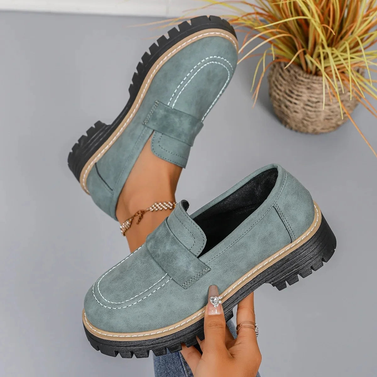 Large Size British Style Women's Flats Spring Autumn New Fashion