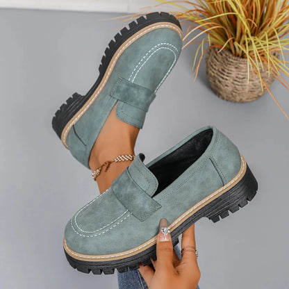 Large Size British Style Women's Flats Spring Autumn New Fashion