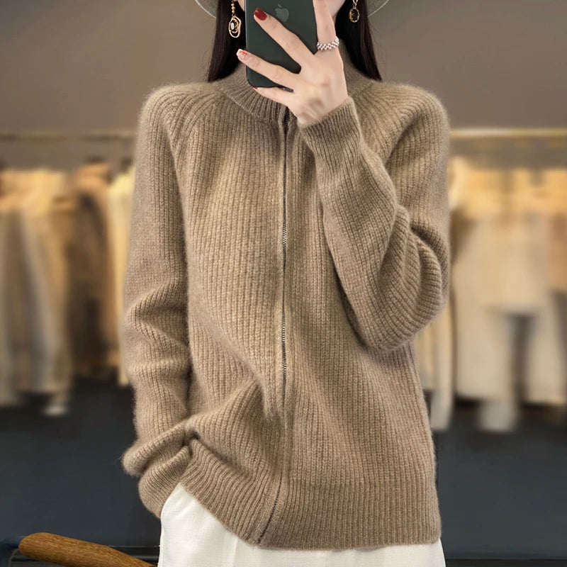 Women's Cashmere Knitted Coat  Sweater